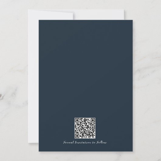 Save The Date Collection photo de script moderne Dusty Blue (Dos)