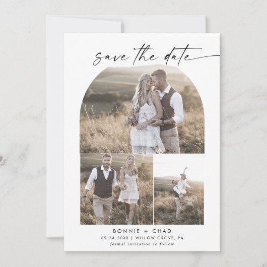 Save The Date Collection photo moderne Boho Arch (Devant)