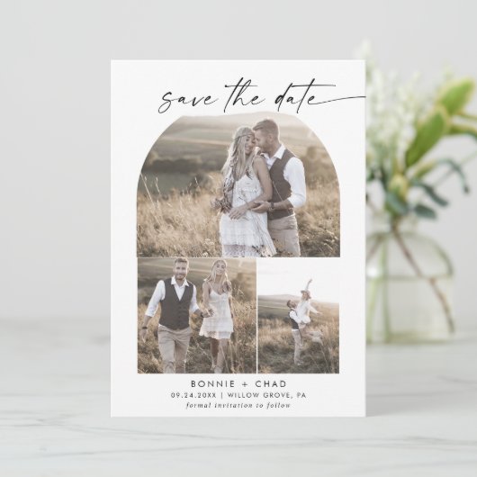 Save The Date Collection photo moderne Boho Arch (Debout devant)