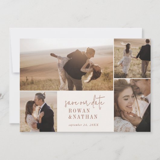 Save The Date Collection photo moderne chic Boho (Devant)