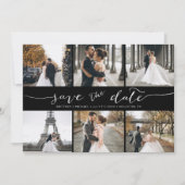 Save The Date Collection photo moderne Enregistrer la date Noir (Devant)