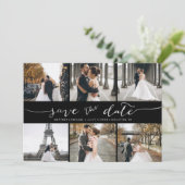 Save The Date Collection photo moderne Enregistrer la date Noir (Debout devant)