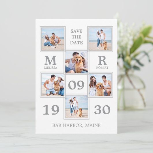 Save The Date Collection photo moderne Mariage unique Enregistre (Debout devant)