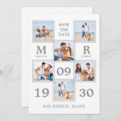 Save The Date Collection photo moderne Mariage unique Enregistre (Devant / Derrière)