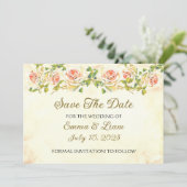 Save The Date Collection Rose Antique - Enregistrer Le Mariage D (Debout devant)