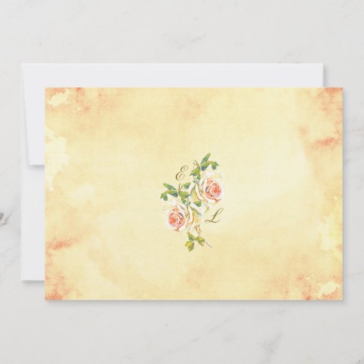 Save The Date Collection Rose Antique - Enregistrer Le Mariage D (Dos)