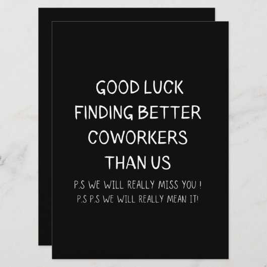 Save The Date Collègue quittant Coworker Quitter Funny New Job (Devant / Derrière)