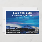 Save The Date Colorado Mountain Mariage Travel QR Code (Devant)