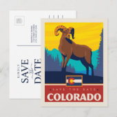 Save the Date | Colorado Uitnodiging Briefkaart (Voorkant / Achterkant)