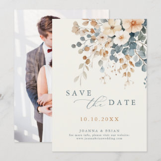 Save The Date Coloré Joli Fleur sauvage de printemps photo
