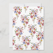 Save The Date Coloré Monogramme Floral (Dos)