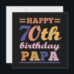 Save The Date Colorful Happy 70th Birthday Papa Dit Citation<br><div class="desc">Joli 70e Anniversaire Coloré Papa Dit Citation Graphique Pour Célébrer L'Anniversaire De Votre Père Bien-Aimé Qui Est Sur Le Point D'Avoir 70 Ans.</div>