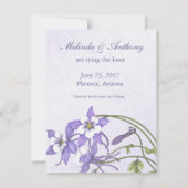 Save The Date Columbine Bouquet Enregistrer la date (Dos)