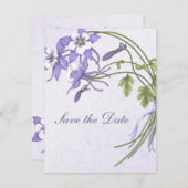Save The Date Columbine Bouquet Enregistrer la date (Devant / Derrière)