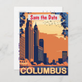 Save The Date Columbus City, OH, (Devant / Derrière)