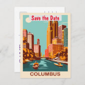 Save The Date Columbus City, Ohio, Waterfront, (Devant / Derrière)