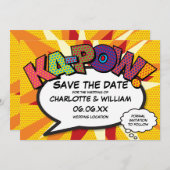 Save The Date Comédie moderne KA-POW (Devant / Derrière)