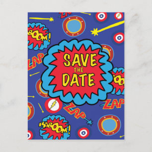 Save the Date Comic Heroes Briefkaart