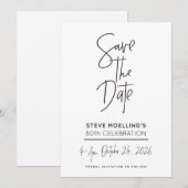 Save The Date COMMANDE PERSONNALISÉE 80e anniversaire de Steve (Devant / Derrière)