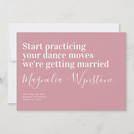 Save The Date Commencer à pratiquer votre danse Déplace un Maria (Devant)