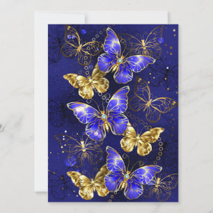 Save The Date Composition avec papillons de saphir