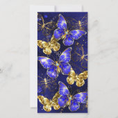 Save The Date Composition avec papillons Sapphire (Devant)