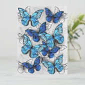 Save The Date Composition des White and Blue Butterflies (Debout devant)