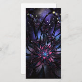 Save The Date Conception Abstraite des fleurs fractales. (Devant / Derrière)