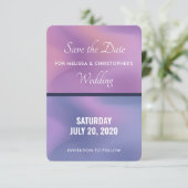 Save The Date Conception abstraite moderne de l'étirement rose e (Debout devant)