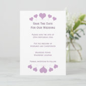 Save The Date Conception de cœurs de lilas pour mariage (Debout devant)