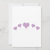 Save The Date Conception de cœurs de lilas pour mariage (Dos)