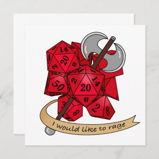 Save The Date Conception de dés barbares (Devant / Derrière)