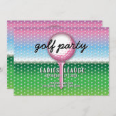 Save The Date Conception de fête de golf pour dames élégantes (Devant / Derrière)