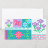 Save The Date Conception de fleurs vibrantes en fleurs (Devant / Derrière)