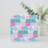 Save The Date Conception de fleurs vibrantes en fleurs (Debout devant)