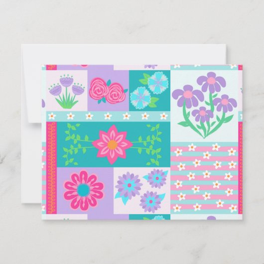 Save The Date Conception de fleurs vibrantes en fleurs (Devant)