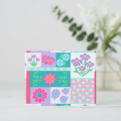 Save The Date Conception de fleurs vibrantes en fleurs (Debout devant)