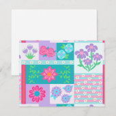 Save The Date Conception de fleurs vibrantes en fleurs (Devant / Derrière)