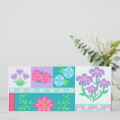 Save The Date Conception de fleurs vibrantes en fleurs (Debout devant)