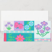 Save The Date Conception de fleurs vibrantes en fleurs (Devant / Derrière)