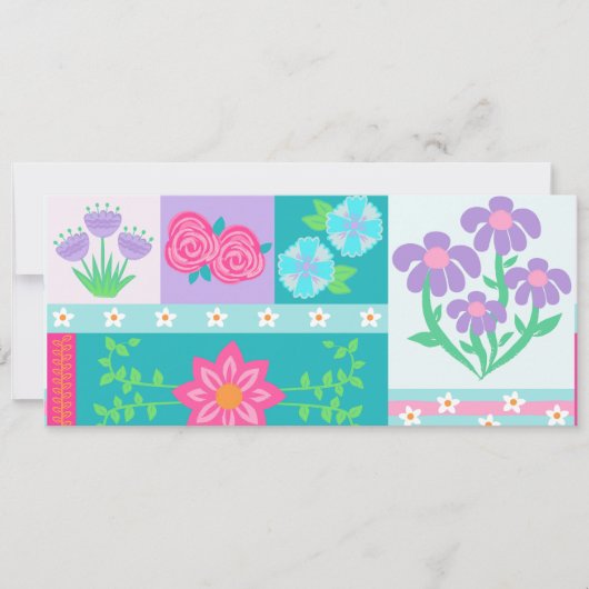 Save The Date Conception de fleurs vibrantes en fleurs (Devant)