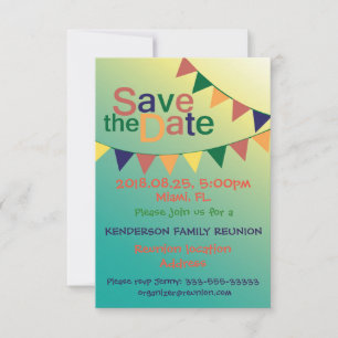 Save The Date Conception de la réunion familiale