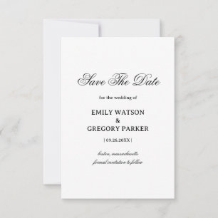 Save The Date Conception de mariage élégante minimaliste