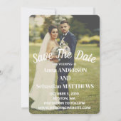 Save The Date Conception de photo de superposition de script bla (Dos)