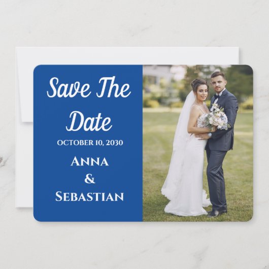 Save The Date Conception de photo de superposition de script bla (Devant)