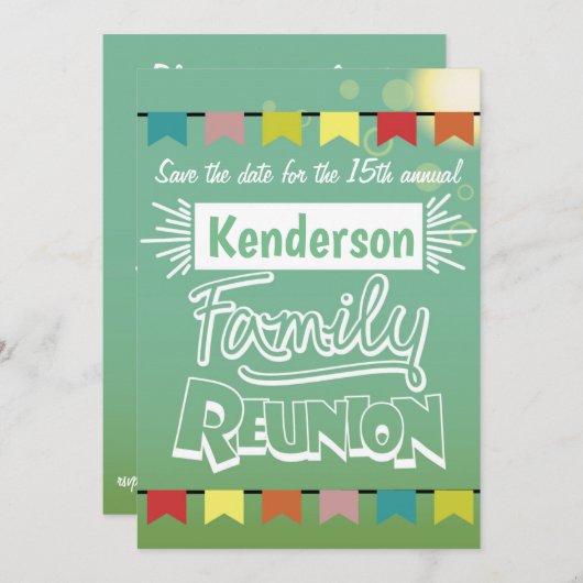 Save The Date Conception de réunion familiale (Devant / Derrière)