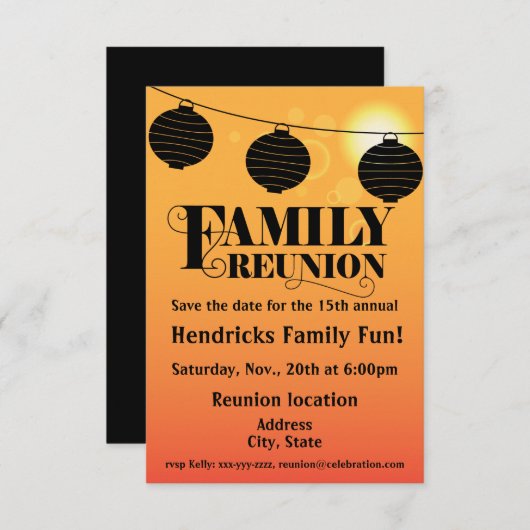 Save The Date Conception de réunion pour les familles, les camar (Devant / Derrière)