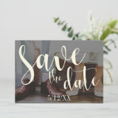 Save The Date Conception de typographie de photo romantique douc (Debout devant)