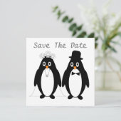 Save The Date Conception des pingouins Enregistrer la date Faire (Debout devant)