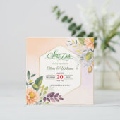 Save The Date Conception florale élégante (Debout devant)
